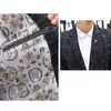 メンズスーツブレザースーツジャケット2021春秋の街頭格子縞カジュアルビジネスブランド服男性スリムブレザーマスコリノ