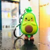 Cute Cartoon Avocado Keychain Akcesoria Koreańskie Mężczyźni Kobiety Uchwyt Klucz Prezent Moda Kawaii Key Charms Charms Car Portfel Keyring G1019