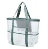 Handväska Simning Beach Bags Grid Mesh Storage Bag Outdoor Sports Travel Handväskor Highcapacity Pouch Summer Tote CCD79605171263