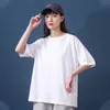 T Shirt Donne Hin Shirts Lady Solid Cotton Ees Camicie a manica corta Femminile Ops Summer Ops per donna Plus Size 4XL 210623