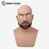 Smitizen réaliste artificiel adulte silicone visage complet pour homme cosplay masque de fête fétiche vraie peau