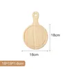 6-12 Inch Kitchen Tools Pizza Cooking Board Round Wooden Hand Tray Plate Baking Plate Stone Cutting Tool Cake