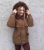 Cotton gepolsterte Plus -Größe 2xl Winter große Pelzjacke Frauen losen schlanker warmes Parklat -Parka -Mantel Jacke 211130