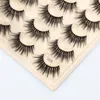 10 Pairs 3D Faux Vizon Kirpik Kabarık Dramatik Kirpik Uzatma Makyaj Wispy Lashes Doğal Uzun Makyaj Araçları