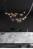 Postmodern minimaliste méduse lampes suspendues villa duplex étage vide salon en cuir concepteur longue ceinture escalier lumière