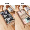 Tiroirs de rangement boîte à sous-vêtements avec couvercle 1/10/15 grilles maison armoire tiroir placard organisateur étui pour chaussettes culotte soutien-gorge U3