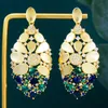 Dangle & Chandelier GODKI Vintage Luxury Sandblasting Waterdrop Earrings For Women Wedding Bridal Boucle D'oreille Femme 2021