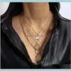 Pendants 3Pcslot Multi Layered Virgin Mary Choker Necklace Collar Gold Color Carved Coin Pendant Necklaces For Women Jewelry Drop Deli