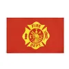 Newfactory prisuppgift 3 av 5 ft Polyester United States of American Fire Fighter Firefighter Flagga EWB5961