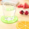 2021 New Table Accessories Kitchen Gadgets Candy Color Fruit Shape Silicone Cup Mat Coaster Non-slip Insulation Pad