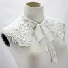 Пасторальный стиль женской куклы поддельных воротниковых воротников, пустые из цветочных кружева половину рубашки шаль 649C