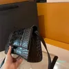 النساء حقائب الكتف crossbody مصمم حقائب التمساح نمط الرمز البريدي البسيطة