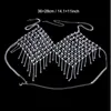 Sexy Tassel Rhinestone Luksusowy Łańcuch Braci Bra i Stringi Majtki Zestawy Charm Bralette Nightclub Biżuteria Bielizna Bielizna Kostium Party X0726