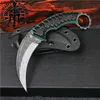 Promotie! M27 Karambit Mes DC53 Zwart / Wit Stone Wash Blade Volledige Tang G10 Handvat Vaste Blad Cleaw Messen met Kydex