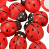 2000pcs drewniane koraliki Ladybird Ladybug naklejki dzieci dzieci kreskówki malowane klejenie