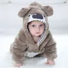 Baby RomperToddler Boy Girl Koala Costume Kawaii Cute Warm Tutina nato Infant Animal Tuta Abbigliamento invernale Kigurumis Pigiama 211229