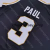 2020 Wake Forest Demon Demon Démon Basketball Jersey NCAA College 3 Chris Paul Noir Toutes les cousues et la broderie Taille S-3XL