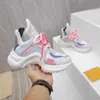 2022 Luxury Designer Archlight Runway Dress Shoes Lace Up White Trainer Chunky Trainers Leather Sneakers With Box4864271