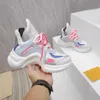 Ayakkabı Elbise Lüks Tasarımcı Mavi Bağcıklı Archlight Pist Tüvit Deri Eğitmenler Sneakers ile