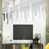 Duvar Çıkartmaları 100 adet Kendinden Yapışkanlı Akrilik Sticker Üç Boyutlu Ayna Mozaik Dekor Modern Soyut Ev Ofis