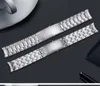 20mm 22mm Rostfritt Strålband Silvery Armband Byte Matel Bälte för Omega 007 Watch Tillbehör