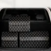 Auto Organizer Leder Kofferraum Aufbewahrungsbox Top Grade Falttasche Auto Verstauen Aufräumen Bin S/M/L Für Limousine SUV MPV