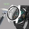 GT2 PC 360 Hårda fall med härdat glas inom examen Bezel 46mm för Huawei Watch GT 2 Cover Full Screen Protector Fodral