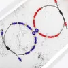 Flätade Evil Blue Eye Strands Armband Handgjorda smycken Färgglada Kristallpärlor Armband För Kvinnor Tjej