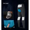 Pantalones de carreras Ciclismo para hombres con medias de gel en 3D Talillos MTB Babero MTB Babero Downhill Bicycle pantalones