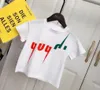 Camisetas para niños Camisa de manga corta de verano Bebés y niñas Mezcla de colores Patrón de letras Blusas de fondo Ropa para niños Tops Camisetas Tallas grandes 100-150 cm