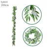 2m Eucalyptus vides rattan plantas artificiais Fake Vine Ivy Wreath Wall Decor Diy Flower Weddding Party Home Garden Garden Decorativo Flores