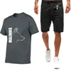メンズトラックスーツ愚かな犬ベルギーのマリノア2021夏2枚スポーツウェアフィットネス印刷ショーツTシャツ服