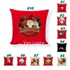 Christmas Pillow Case linen red series Santa Claus pillow cover sofa decorative Cushion Cover T2I52463