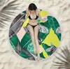 150CM Microfiber Round Tassel Beach Towel Printed Quick-drying Shawl Mat Yoga Mat