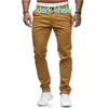 Marginag Casual Men Spodnie Bawełniane Slim Spodnie Proste Spodnie Moda Biznes Solidny Kolor Khaki Black Street Wear 210715