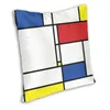 Kudde/dekorativ kudde Mondrian Square Case Polyester Throw Minimalist de Stijl Modern Art Novely Pudow Case