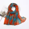 ファッション女性の綿の粘着スカーフオンブル花のボイルビーチハジャブショールとラップ女性Foulard Echarpe 180 * 90cm