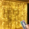 Dekoracje świąteczne 3x3m 300LED Curtain Soplaczów Światła Wróżka Garland Outdoor Home na wesele / Party / Garden Decoration 3x1m