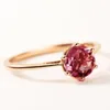 Prinsessan Ruby Gemstone Ringar för kvinnor 925 Sterling Silver Bröllopsförlovning Smycken Charmig Rose Gold Color Ring J-254