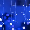クリスマスライトストリング輝く小さなつららのライト屋内屋外の装飾カーテン導入滝の星の妖精の軽い防水