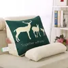 Kudde/dekorativ kudde 30Cotton Canvas triangulär ryggkudde för soffa kuddar säng vila tillbaka stöd stor storlek