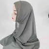 Wholale Hijabs Shinny 쉬폰 Hijab 프리미엄 쉬폰 히 자브 스카프 이슬람 쉬머 목도리 스카프