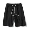 Moda męska letnie sznurka czarne szorty joggerowe swobodny bawełniany elastyczne spodnie w talii szorty męskie krótkie spodnie 4xl 5xl 210412