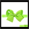 Clips Barrettes Partihandel Handgjorda Stora Bowknot Grosgrain Ribbon Bows Flickor Band Hårstift Elastiska Huvudband Tillbehör Jul C6ho Da7nv