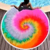 150-150cm Tie Tye Rodada Toalha de Praia com Borlas Colorido Ultra Super Super Água Absorvente Cobertor Grande Microfiber Seaside Banheira Toalhas G424VT9