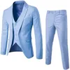 Mäns kostymer Blazers Mens Groom Wear Tuxedos 3 Piece Wedding Suit Groomsmen Man Formal Business for Men (Jacket + Pants + Vest)