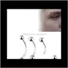 Tongue Rings Modrsa 2Pcslot Stainless Steel Barbell Tragus Ear Nose Lip Eyebrow Piercings Ring Body Jewelry Q Sqcsru Gfdm1 Z9Lyk