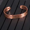 Vinterly Magnetic Copper Bracelet Men Health Wide Cross Adjustable Cuff Bangle Energy Pure Copper Bracelets & Bangles for Men Q0717