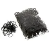 1000PCS Corda elastica nera usa e getta Accessori per bambina per bambini Scrunchy Gum per elastici per capelli