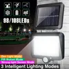3モード108ランプビーズCOBスプリットIP65太陽充電ライト赤外線人体センサー壁掛けガレージ照明 - セット2